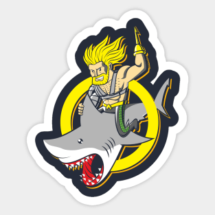 Shark Rider 90s Sticker